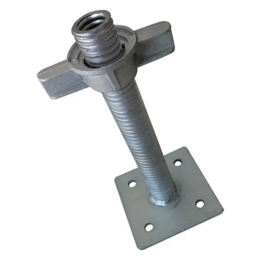 Premium Adjustable Base Jack for Scaffolding Systems and Safety