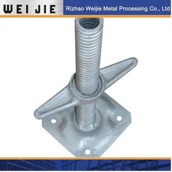 HDG/Electro Galvanized Construction Pipe Screw Jack Base 